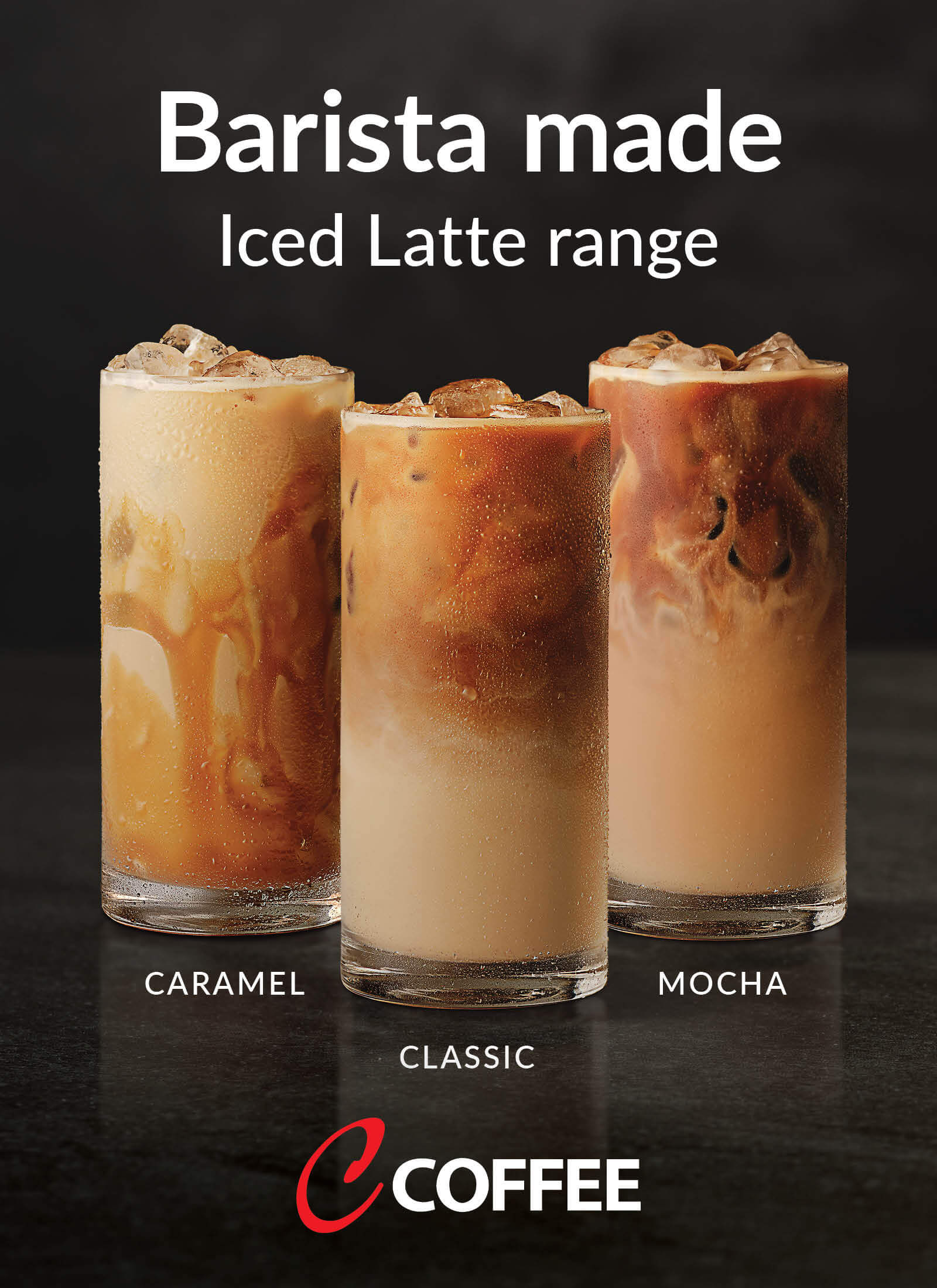 Barista made Iced Latte Coffee