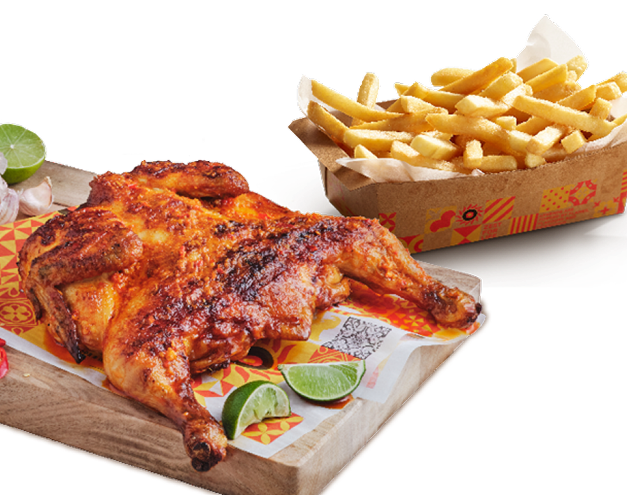 Oporto Whole Chicken & Chips
