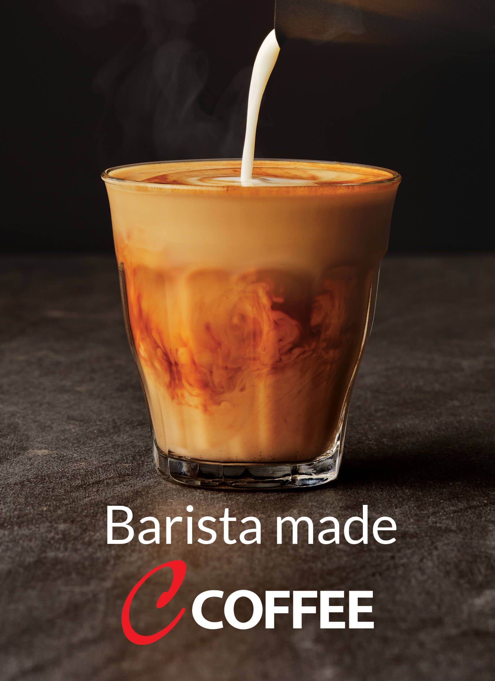 C Coffee Hot Barista Made Latte
