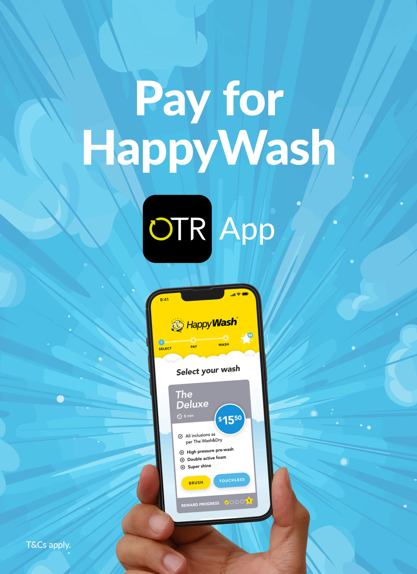 OTR App - Pay for HappyWash
