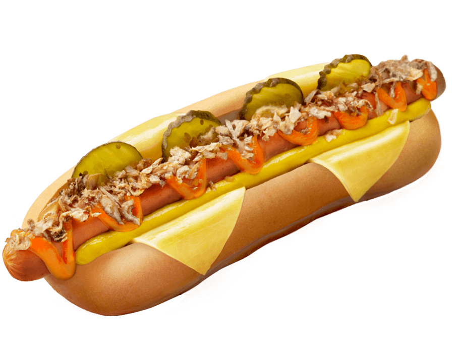 Moes Spicy Cheeseburger Dog
