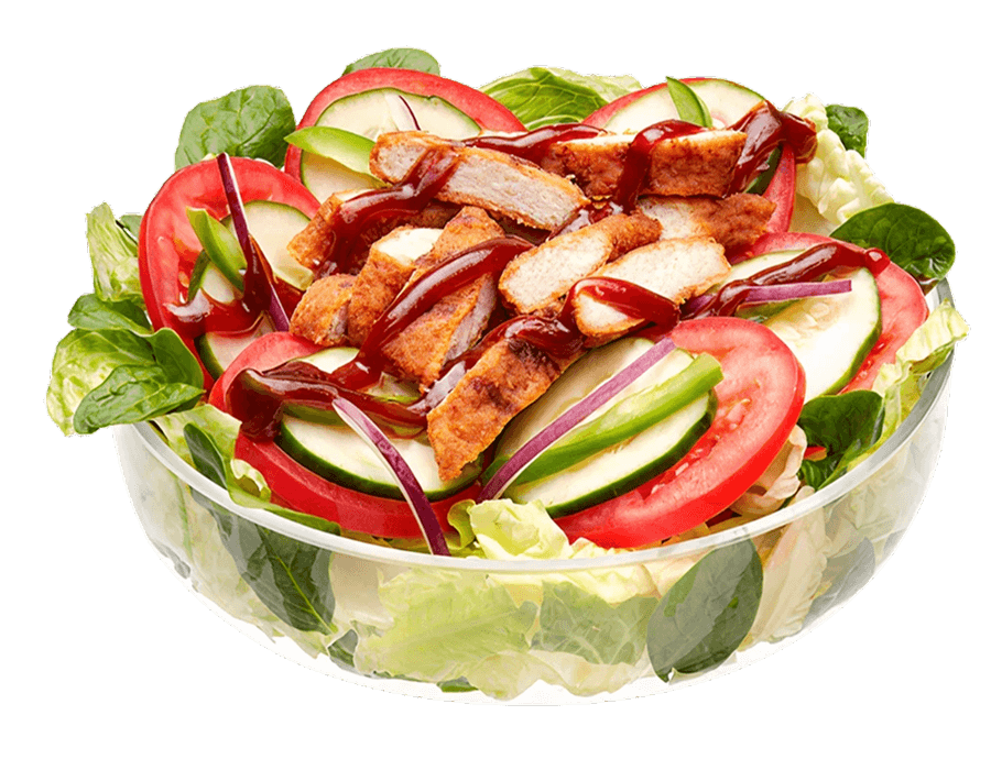 Subway® Chicken Classic Salad with tender chicken patty.