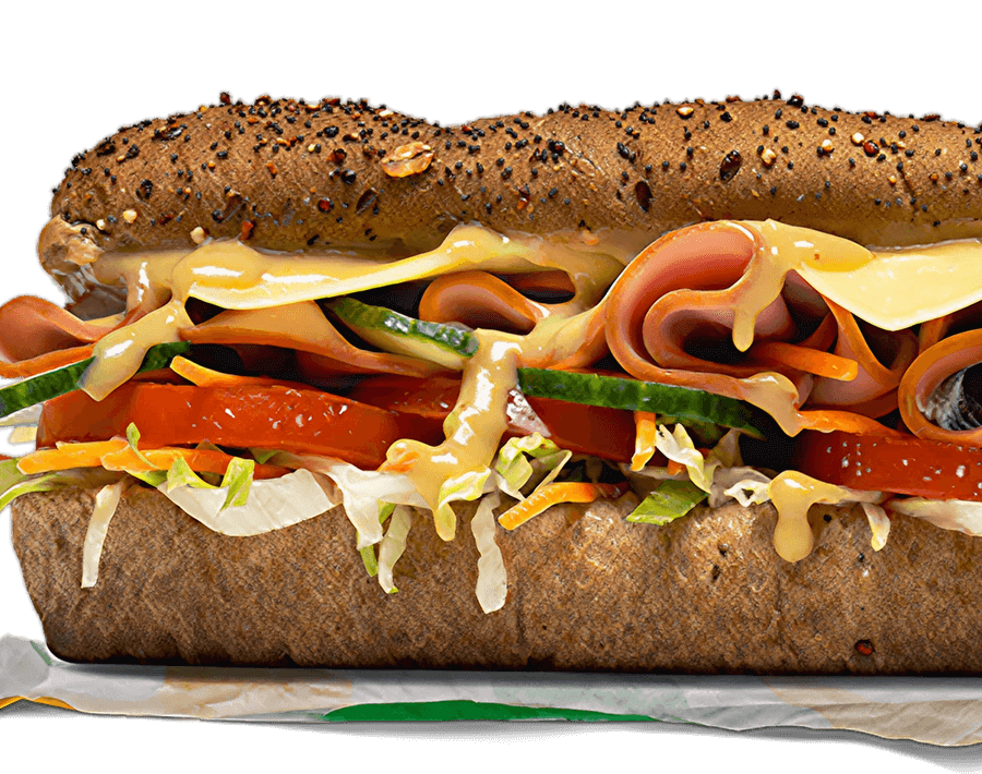 Subway® Honey Mustard Leg Ham Sub with smoked ham & honey mustard sauce.