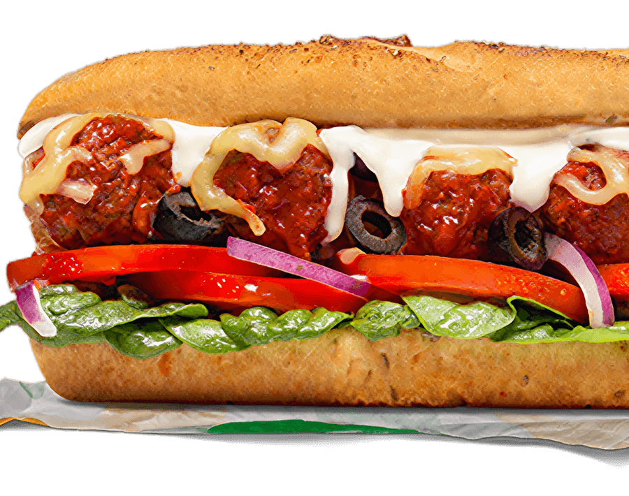 Subway® Italian Meatball Sub with meatballs & marinara sauce.