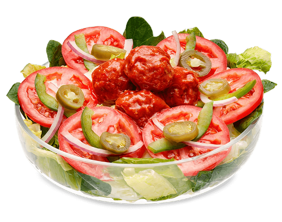 Subway® Italian Meatball Salad with classic meatballs in tomato marinara sauce.