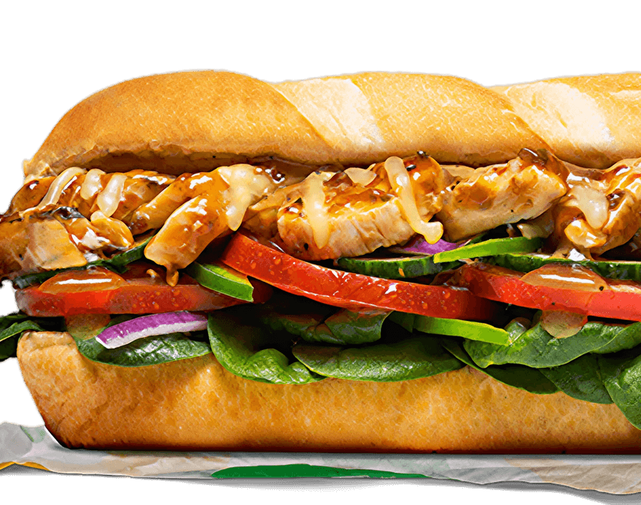 Subway® Sweet Onion Chicken Teriyaki Sub with teriyaki chicken & sweet onion sauce.