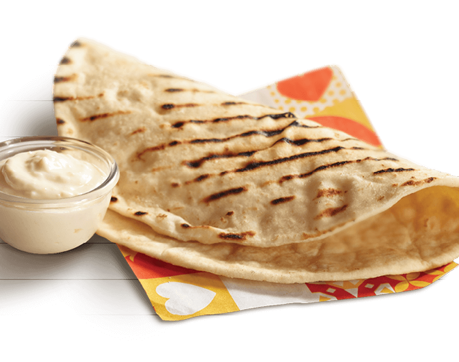 Pita bread and garlic dip