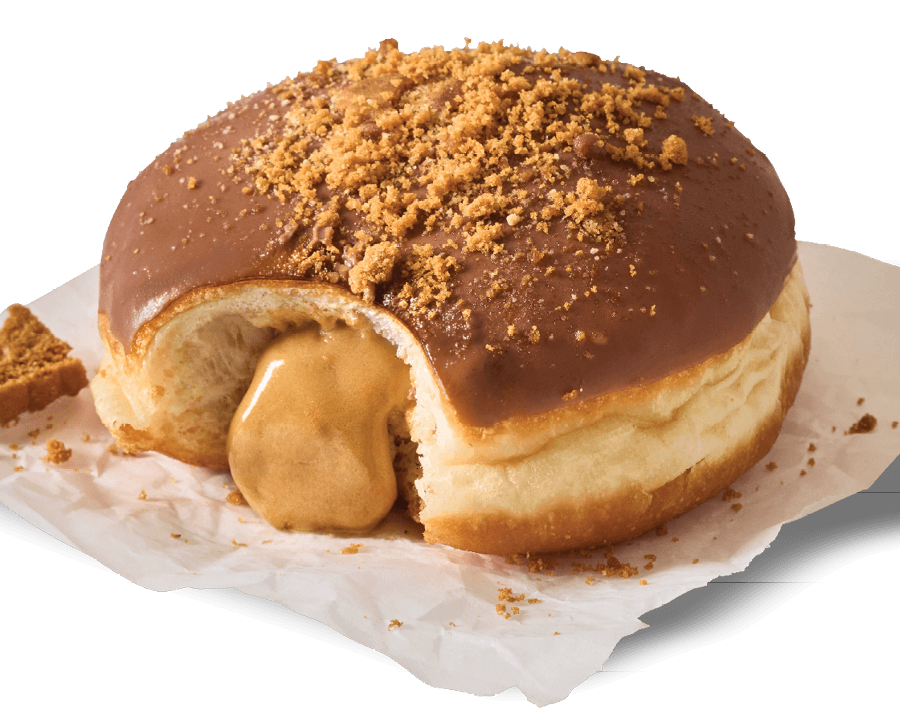 Biscoff filled doughnut