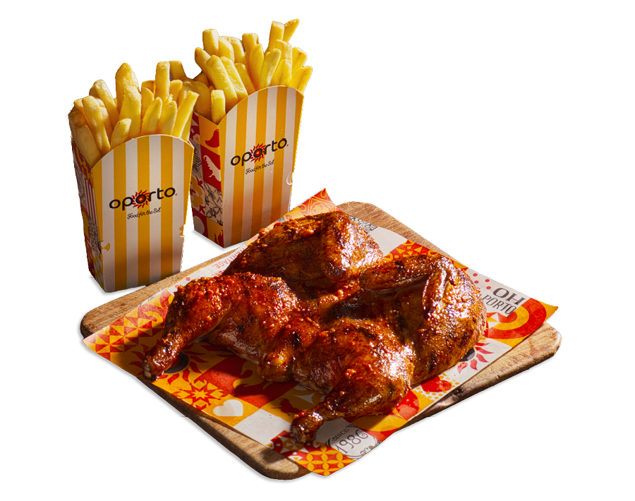 whole chicken & 2 large chips