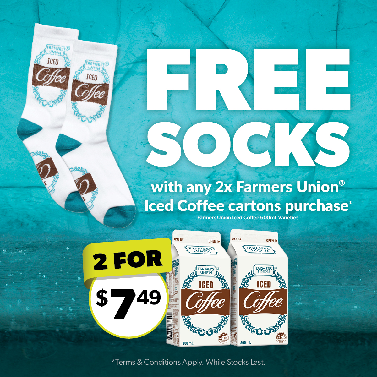 RAMP 8 2026 - Farmers Union Iced Coffee 600mL 2 For $7.49 GWP - OTR Website Tile 1200x1200px - FINAL